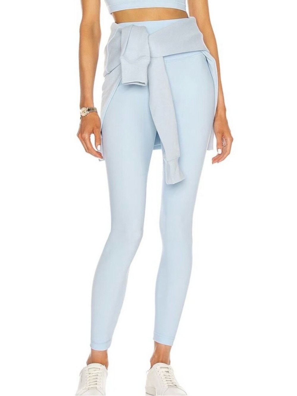 Wardrobe.nyc • High rise sky blue leggings
